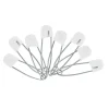 Sassy - 8 unidades de alfinetes para fraldas, branco