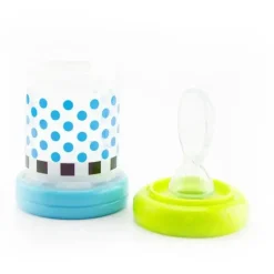 Sassy - Enfermeira de comida para bebê, conjunto de 2 ou mais meses, bico e colher 100% silicone sem BPA