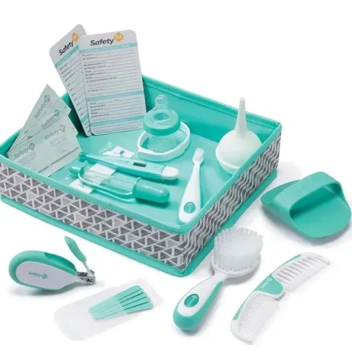 Segurança 1º - Pronto Para Bebê Dlx. Kit de Berçário, Pirâmide Aqua