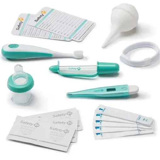 Segurança 1º - Pronto Para Bebê Dlx. Kit de Berçário, Pirâmide Aqua