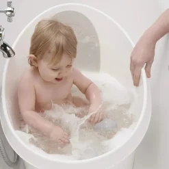 Shnuggle - Toddler Bath Tub, White & Grey