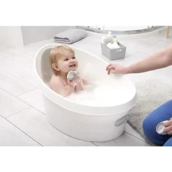 Shnuggle - Toddler Bath Tub, White & Grey