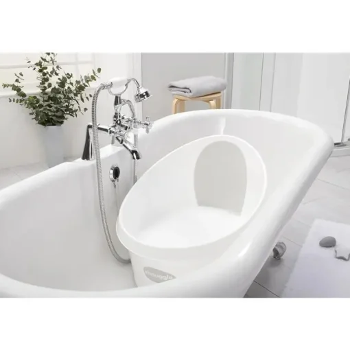 Shnuggle - Toddler Bath Tub, White & Grey