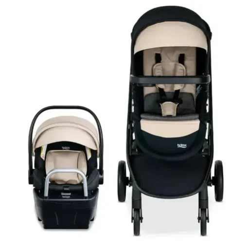 Sistema de viagem Britax Willow Brook S + com base anti-rebote alpina - Sand Onyx