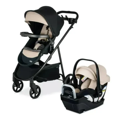 Sistema de viagem Britax Willow Brook S + com base anti-rebote alpina - Sand Onyx