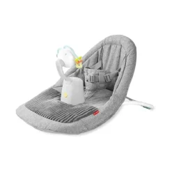 Skip Hop - Assento de chão para atividades ergonômicas para bebês para sentar na vertical, nuvem com forro prateado, cinza