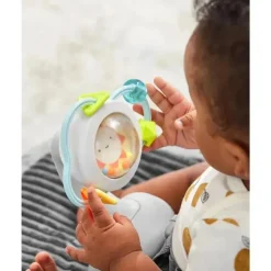 Skip Hop - Assento de chão para atividades ergonômicas para bebês para sentar na vertical, nuvem com forro prateado, cinza