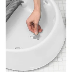 Skip Hop - Banheira para bebê, banheira inteligente de 3 estágios, conjunto essencial para banho de bebê Moby, White e Moby, cinza