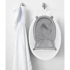 Skip Hop - Banheira para bebê, banheira inteligente de 3 estágios, conjunto essencial para banho de bebê Moby, White e Moby, cinza
