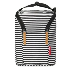 Skip Hop - Bolsa dupla para garrafa Grab &amp; Go, listra preta/branca