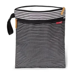 Skip Hop - Bolsa Grab &amp; Go Wet/Dry, listra preta e branca