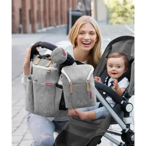Skip Hop - Bolso Chupeta, Melange Cinza