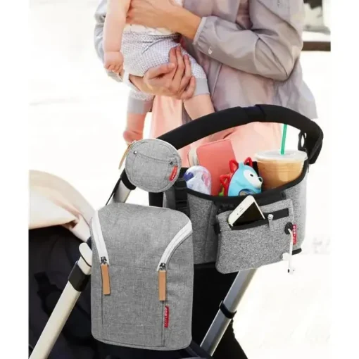 Skip Hop - Bolso Chupeta, Melange Cinza