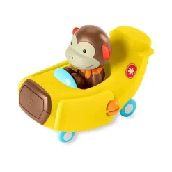 Skip Hop - Brinquedo de avião de carro com estatueta de macaco, equipe do zoológico