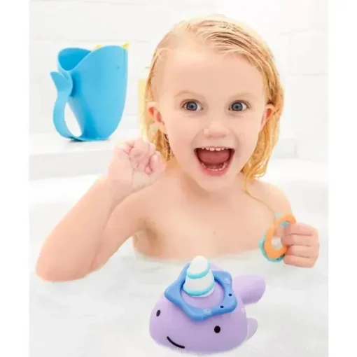 Skip Hop - Brinquedo de banho para bebê Zoo Narwhal Ring Toss