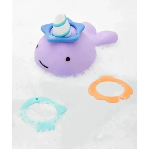 Skip Hop - Brinquedo de banho para bebê Zoo Narwhal Ring Toss