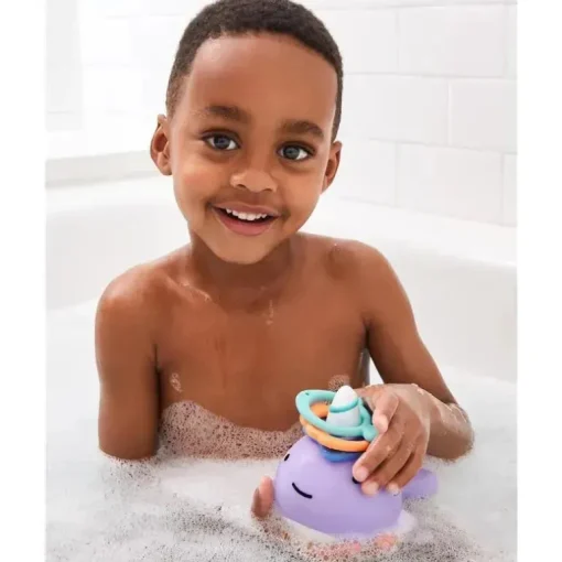 Skip Hop - Brinquedo de banho para bebê Zoo Narwhal Ring Toss