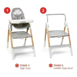 Skip Hop - Cadeira alta conversível Sit-to-Step, cinza