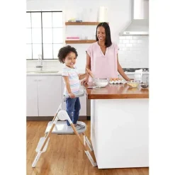 Skip Hop - Cadeira alta conversível Sit-to-Step, cinza