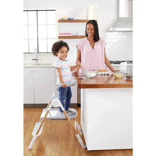 Skip Hop - Cadeira alta conversível Sit-to-Step, cinza