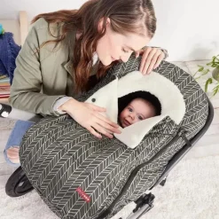Skip Hop - Capa para assento de carro Stroll &amp; Go, pena cinza