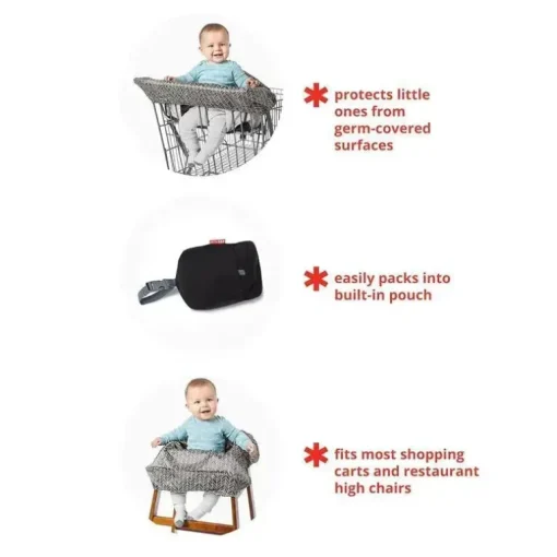 Skip Hop - Capa para carrinho de compras, pena cinza