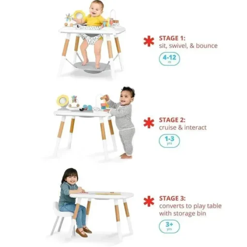 Skip Hop - Centro de atividades e mesa de jogo de 3 estágios inspirado em Discoverosity Montessori, maiores de 4 meses