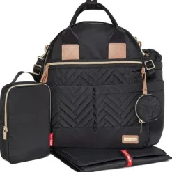 Skip Hop - Conjunto de mochila e bolsa para fraldas Suite, preto