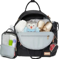 Skip Hop - Conjunto de mochila e bolsa para fraldas Suite, preto