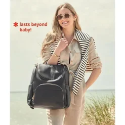 Skip Hop - Conjunto de Mochila de Fraldas 6 em 1 Evermore, Preto