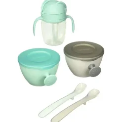 Skip Hop - Conjunto de refeições para alimentação de bebês, azul-petróleo e cinza