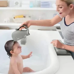 Skip Hop - Conjunto essencial de banho para bebê Moby, cinza 4 unidades