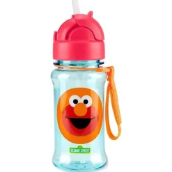 Skip Hop - Copo com canudinho infantil Vila Sésamo com canudo, garrafa de canudo, 12 onças, Elmo