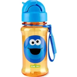 Skip Hop - Copo com canudinho infantil Vila Sésamo com canudo, garrafa de canudo, 12 onças, monstro de biscoito