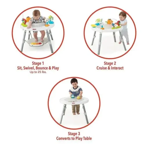 Skip Hop - Explore e muito mais Centro de atividades de 3 estágios Baby's View, branco