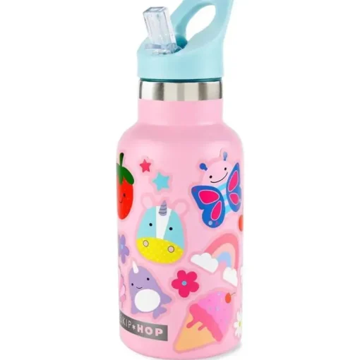 Skip Hop - Garrafa Cantina Infantil em Aço Inox, Rosa