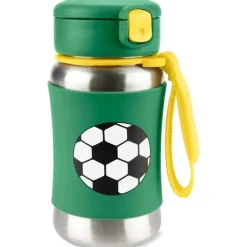 Skip Hop - Garrafa de palha de aço inoxidável Sparks, futebol