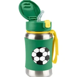 Skip Hop - Garrafa de palha de aço inoxidável Sparks, futebol
