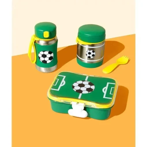 Skip Hop - Garrafa de palha de aço inoxidável Sparks, futebol