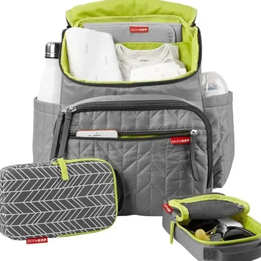 Skip Hop - Mochila Bolsa Fraldas Forma, Cinza
