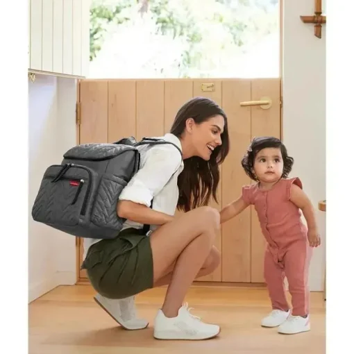 Skip Hop - Mochila Bolsa Fraldas Forma, Cinza