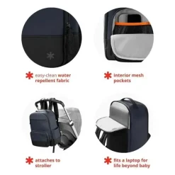 Skip Hop - Mochila Flex Sporty para Fraldas, Azul Marinho