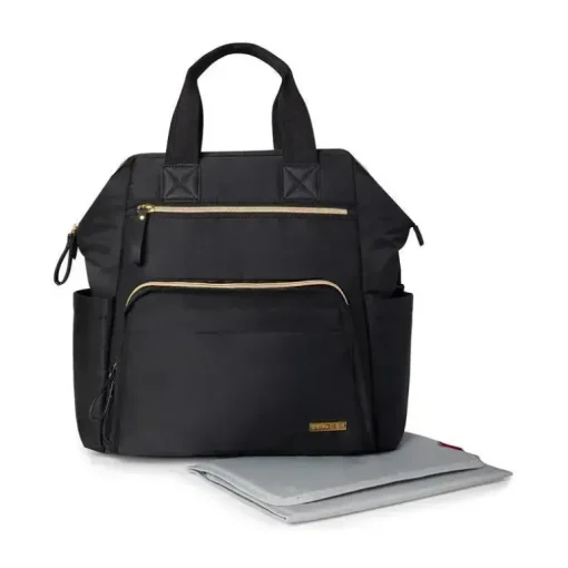 Skip Hop - Mochila Mainframe Wide Open para Fraldas, Preta