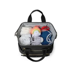 Skip Hop - Mochila Mainframe Wide Open para Fraldas, Preta
