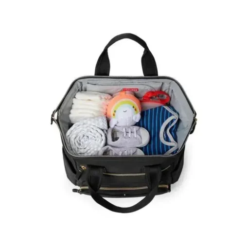 Skip Hop - Mochila Mainframe Wide Open para Fraldas, Preta