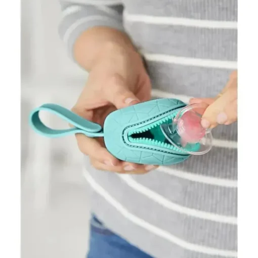Skip Hop - Porta-chupeta de silicone, azul-petróleo