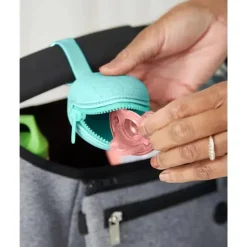 Skip Hop - Porta-chupeta de silicone, azul-petróleo