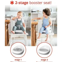 Skip Hop - Reforço de assento elegante, cinza e branco