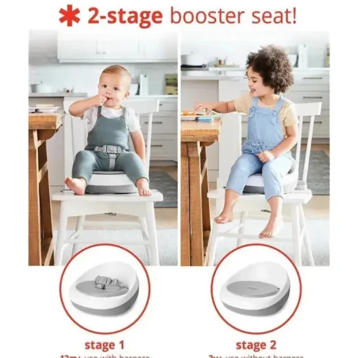 Skip Hop - Reforço de assento elegante, cinza e branco