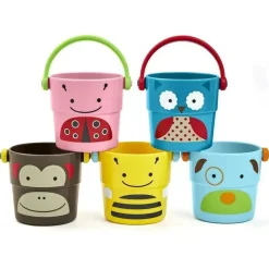 Skip Hop - Zoo Stack &amp; Pour Buckets Brinquedos de banho